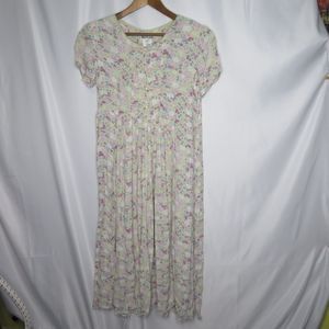 Vintage Nina Piccalino Short Sleeve Mid Calf Dress